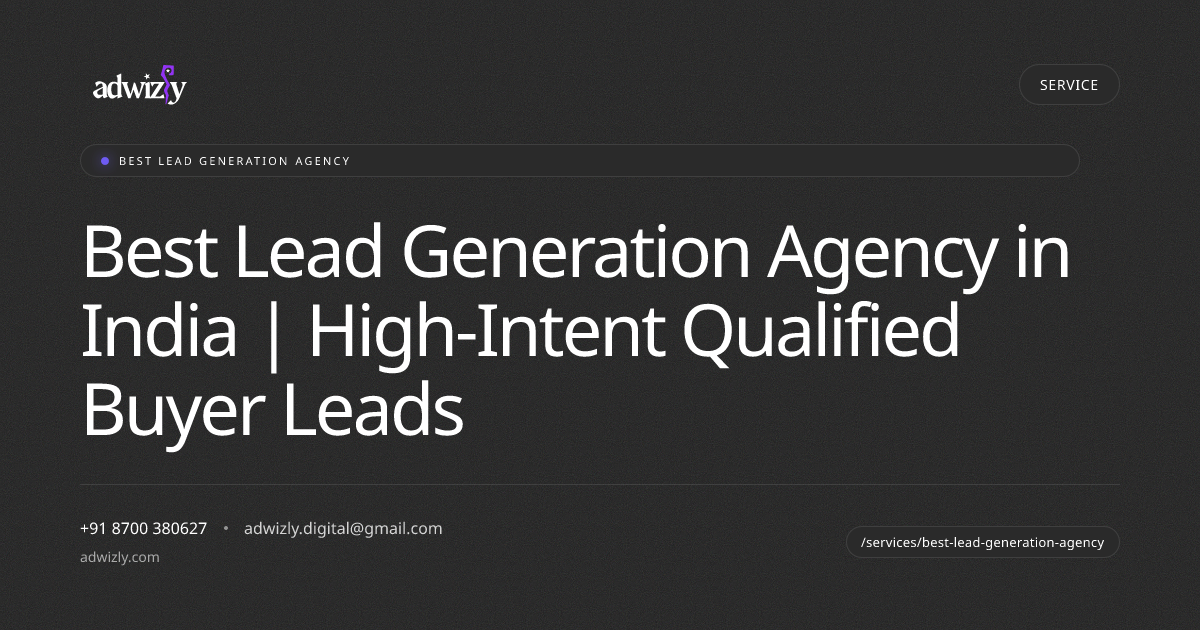 Best Lead Generation Agency in India | High-Intent Qualified Buyer Leads